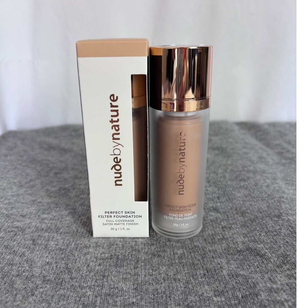 New Nude by Nature Perfect Skin Filter Foundation N4 Silky Beige Satin Matte 1oz